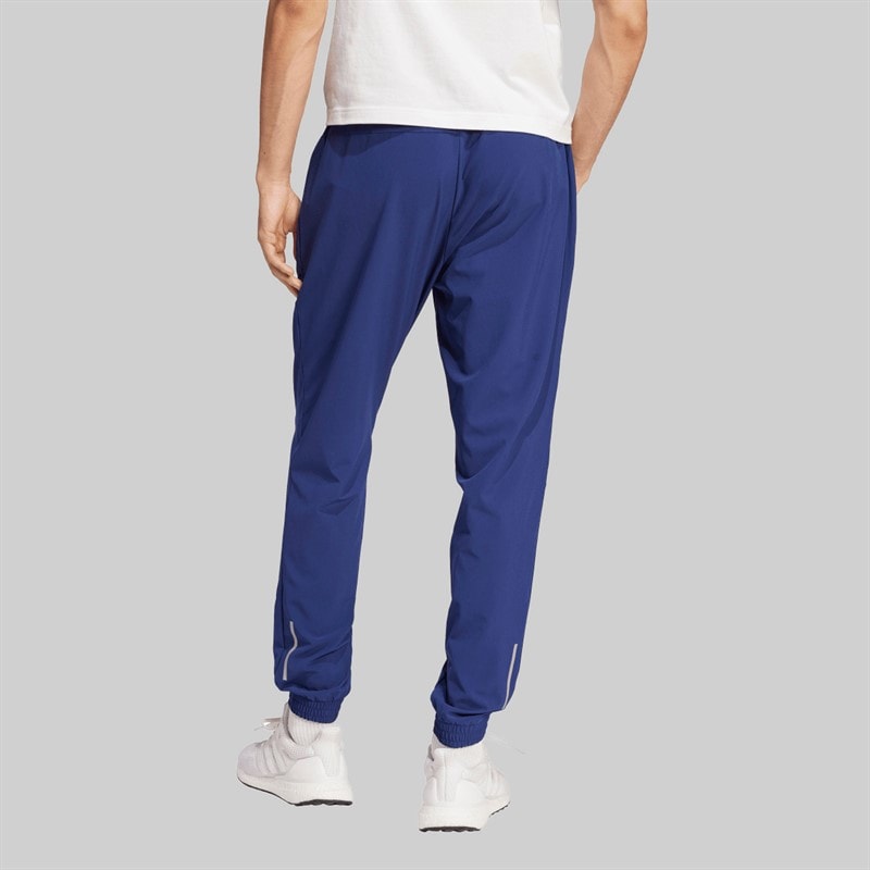 adidas Mens Woven Track Pants Dark Blue - Image 2