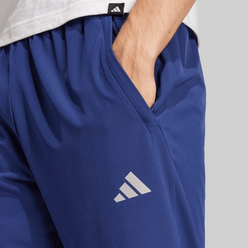 adidas Mens Woven Track Pants Dark Blue - Image 4