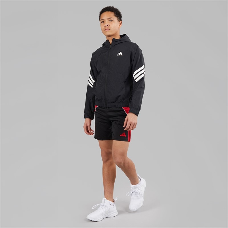 adidas Junior Boys Future Icons 3-Stripes Woven Track Jacket Black/White - Image 4
