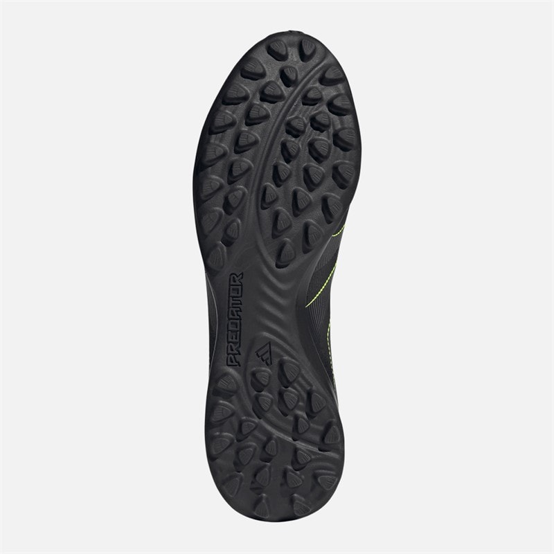 adidas Mens Predator League Laceless TF Astro Football Boots Core Black/Carbon/Lucid Lemon - Image 2