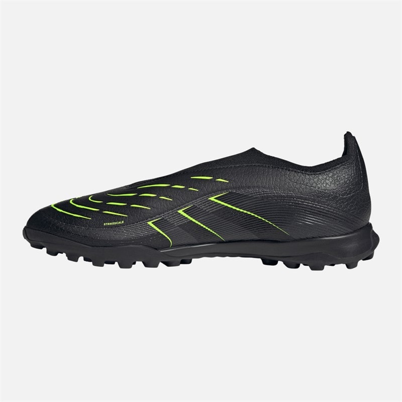 adidas Mens Predator League Laceless TF Astro Football Boots Core Black/Carbon/Lucid Lemon - Image 5