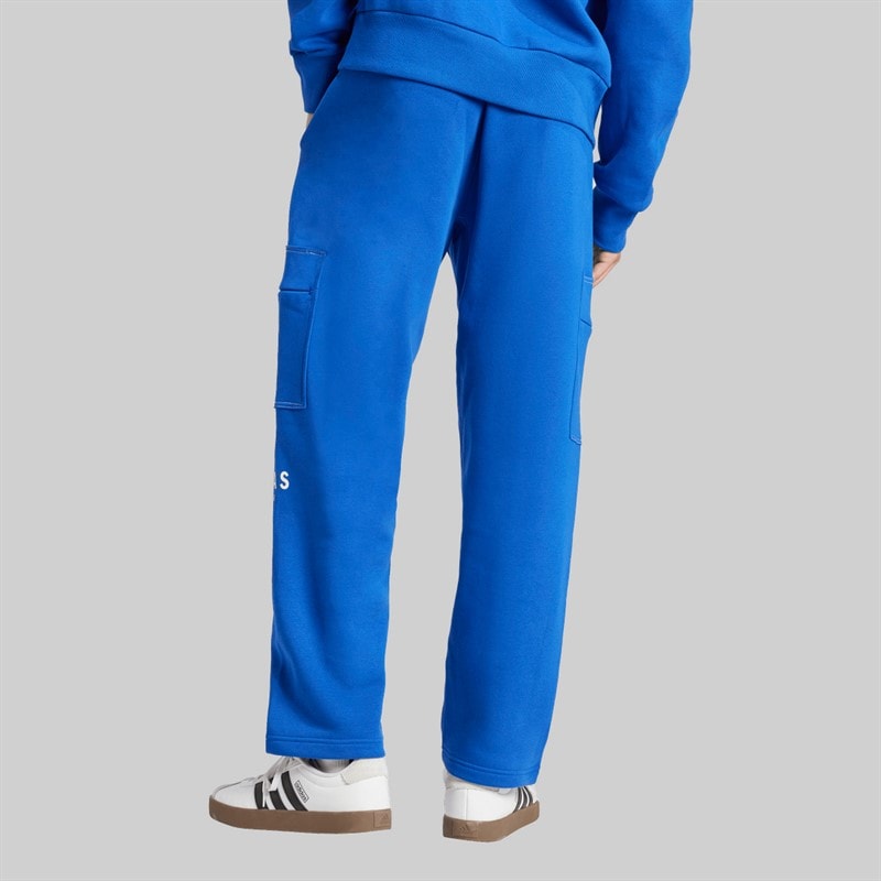 adidas Mens ALL SZN Fleece Loose Cargo Pants Royal Blue/Off White - Image 2