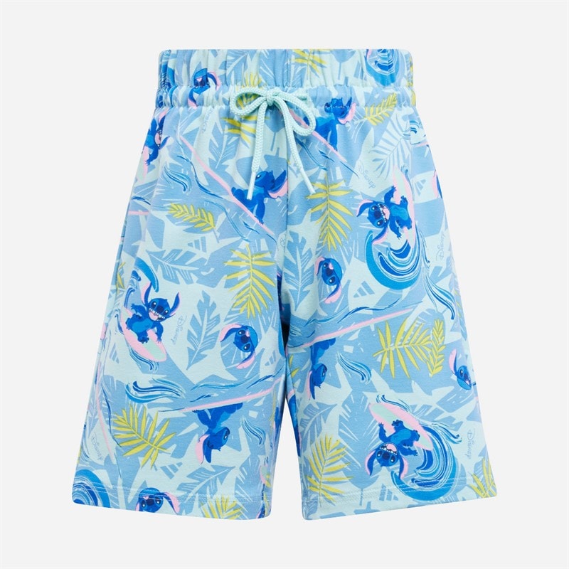 adidas Kids X Disney Lilo And Stitch T-Shirt And Shorts Set White/Semi Flash Aqua - Image 4