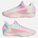 adidas Mens Anthony Edwards 1 Low Trainers Cloud White/Acid Orange/Bliss Pink