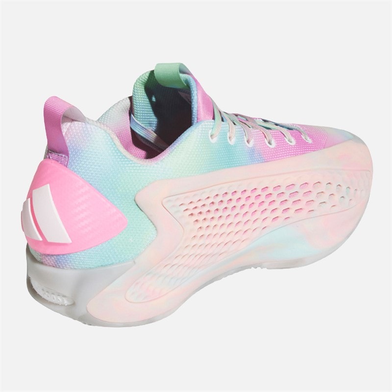 adidas Mens Anthony Edwards 1 Low Trainers Cloud White/Acid Orange/Bliss Pink - Image 3