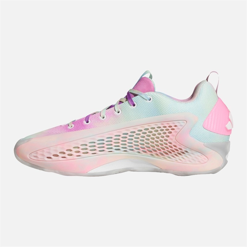 adidas Mens Anthony Edwards 1 Low Trainers Cloud White/Acid Orange/Bliss Pink - Image 5