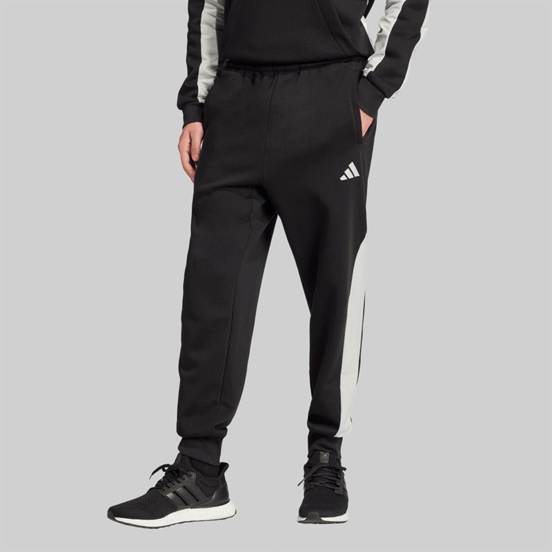 adidas Mens Seasonal Essentials Colourblock Track Pants Black - Image 1