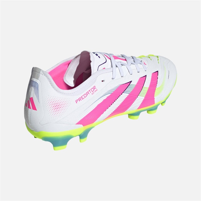 adidas Mens Predator Pro MG Multi Ground Football Boots Cloud White/Lucid Pink/Lucid Lemon - Image 3