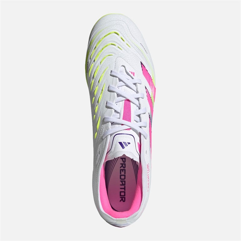 adidas Mens Predator Pro MG Multi Ground Football Boots Cloud White/Lucid Pink/Lucid Lemon - Image 4