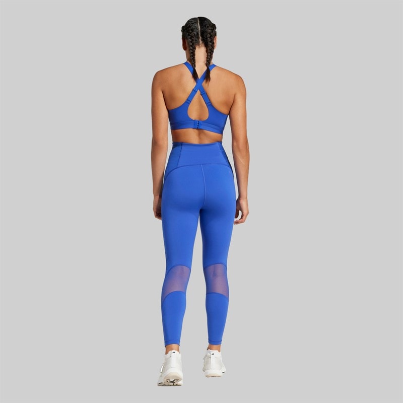 adidas Womens Tailored Hiit Training 7/8 Leggings Semi Lucid Blue - Image 2