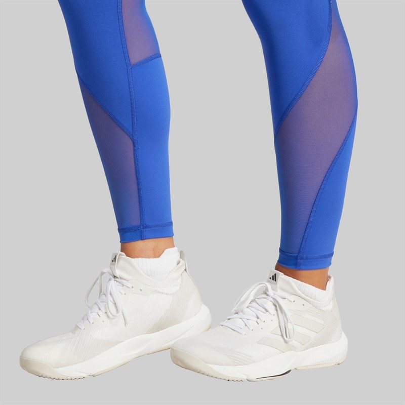 adidas Womens Tailored Hiit Training 7/8 Leggings Semi Lucid Blue - Image 4