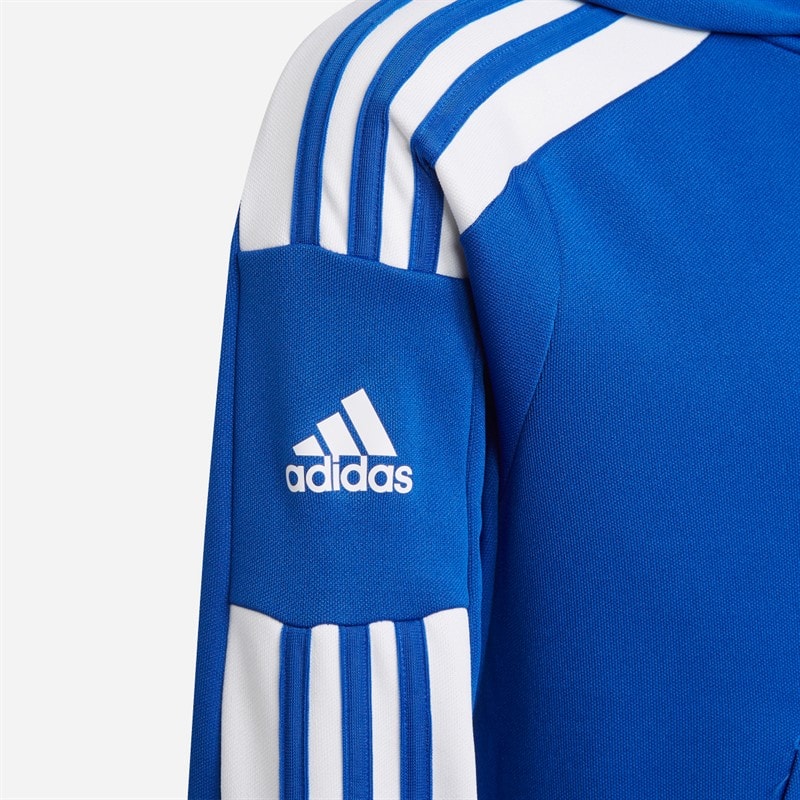 adidas Junior Boys Squadra 21 Hoody Royal Blue/White - Image 4