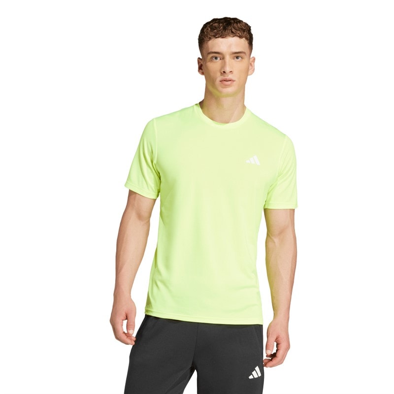 adidas Mens Train Essentials T-Shirt Lucid Lemon/White - Image 1