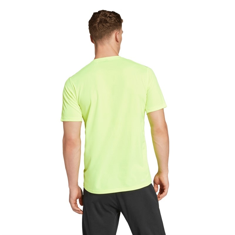 adidas Mens Train Essentials T-Shirt Lucid Lemon/White - Image 2