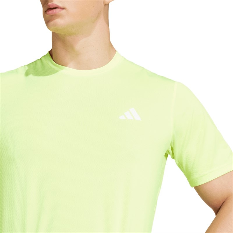adidas Mens Train Essentials T-Shirt Lucid Lemon/White - Image 4