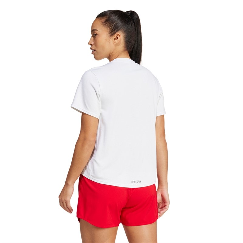 adidas Womens Team Poland Olympic Training T-Shirt White - Image 2