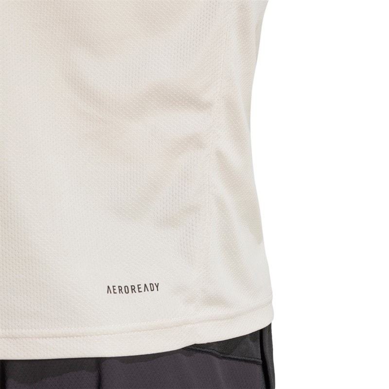 adidas Mens Train Essentials T-Shirt Beige/Black Beige /Black - Image 4