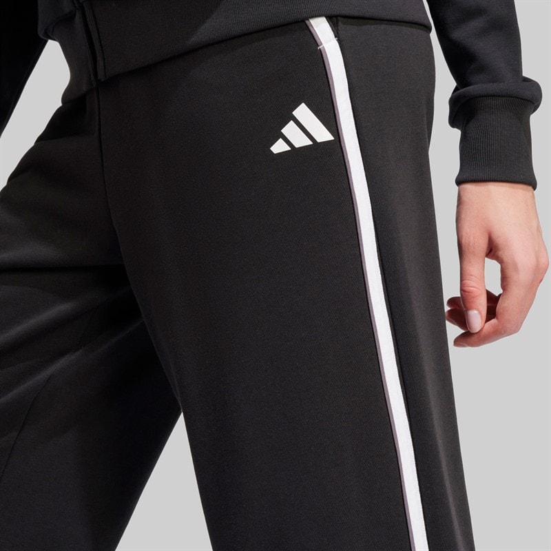 adidas Womens Essentials Colour Pop French Terry Joggers Black - Image 3
