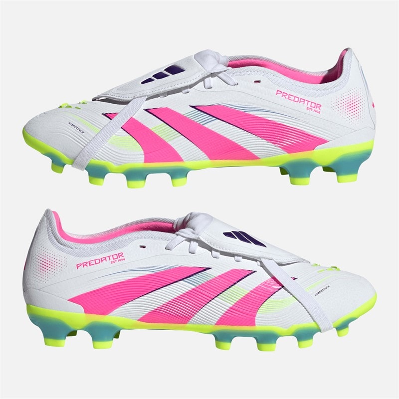 adidas Mens Predator Pro FT MG Multi Ground Football Boots Cloud White/Lucid Pink/Lucid Lemon - Image 1