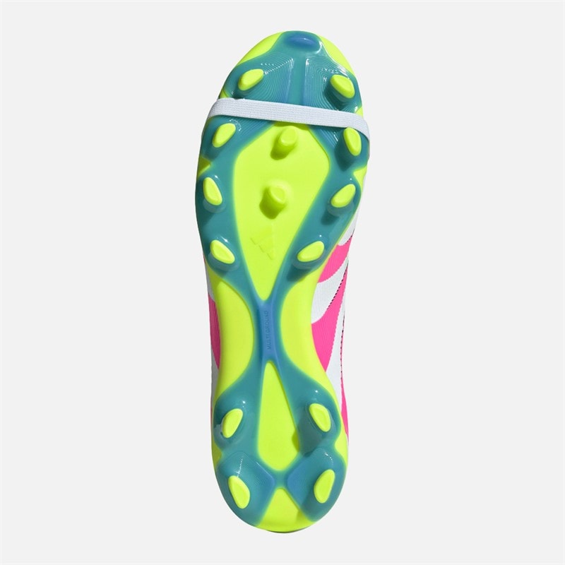 adidas Mens Predator Pro FT MG Multi Ground Football Boots Cloud White/Lucid Pink/Lucid Lemon - Image 2