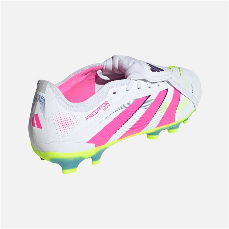 adidas Mens Predator Pro FT MG Multi Ground Football Boots Cloud White/Lucid Pink/Lucid Lemon - Image 3