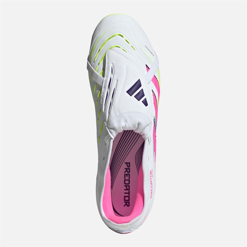 adidas Mens Predator Pro FT MG Multi Ground Football Boots Cloud White/Lucid Pink/Lucid Lemon - Image 4