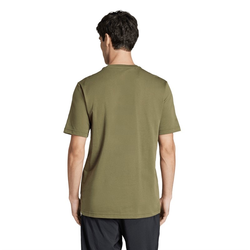 adidas Mens Codes Camo Graphic T-Shirt Olive Strata - Image 2