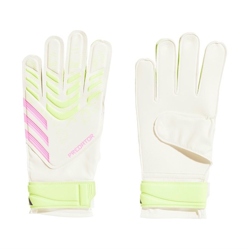 adidas Predator Training Goalkeeper Gloves White/White/Lucid Lemon - Image 2