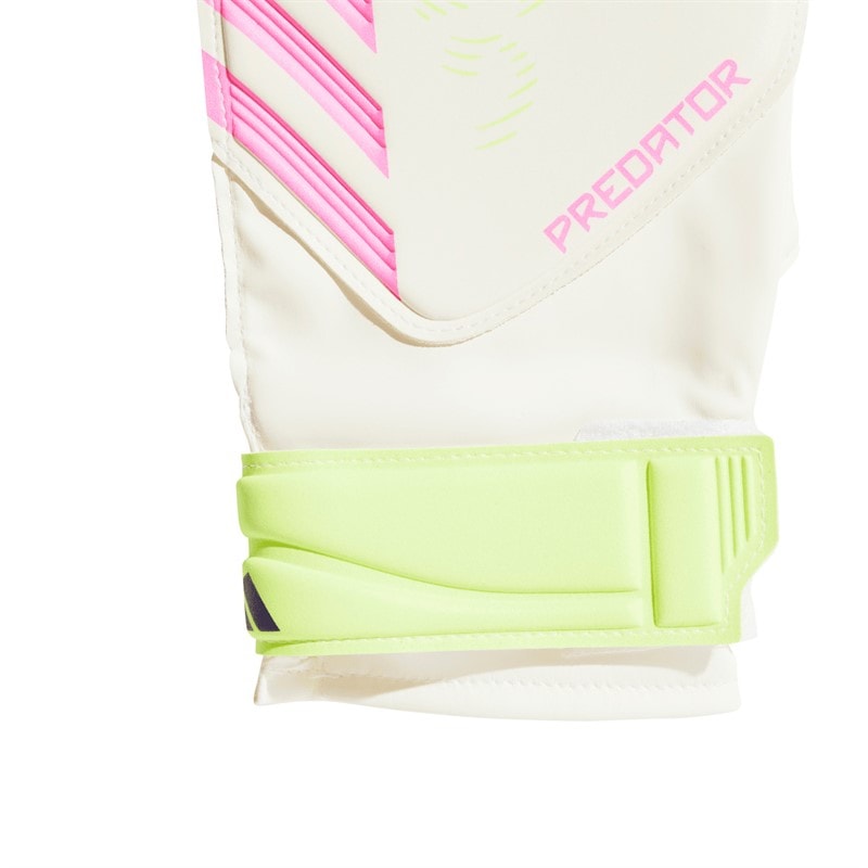 adidas Predator Training Goalkeeper Gloves White/White/Lucid Lemon - Image 4