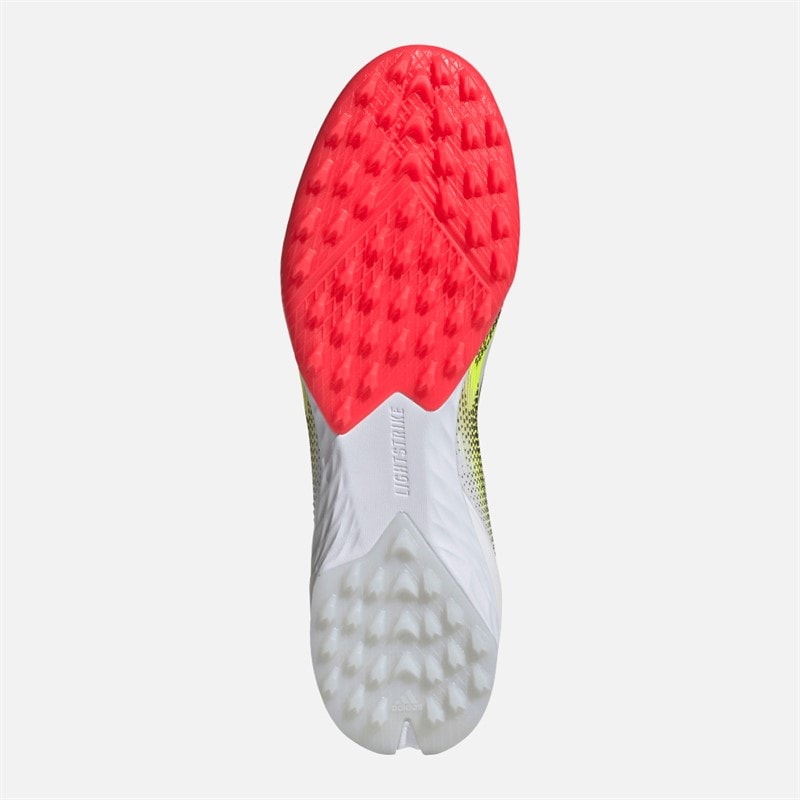adidas Mens F50 Pro TF Astro Football Boots Cloud White/Core Black/Solar Yellow - Image 2