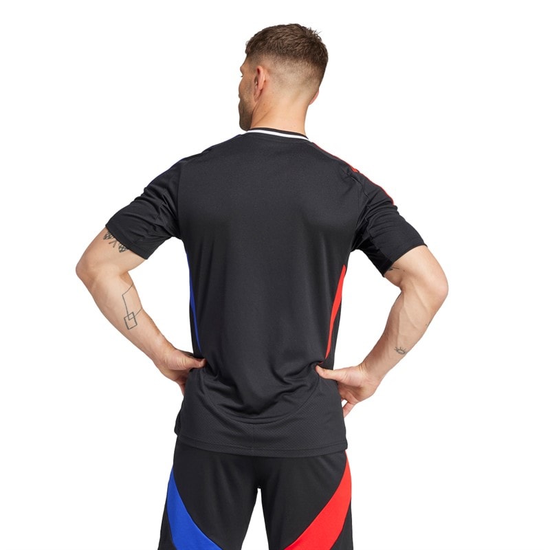adidas Mens OL Olympique Lyonnais 24/25 Away Jersey Black - Image 2