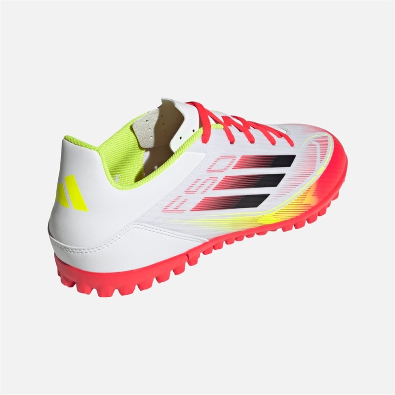adidas Mens F50 Club TF Astro Football Boots Cloud White/Core Black/Solar Yellow - Image 3