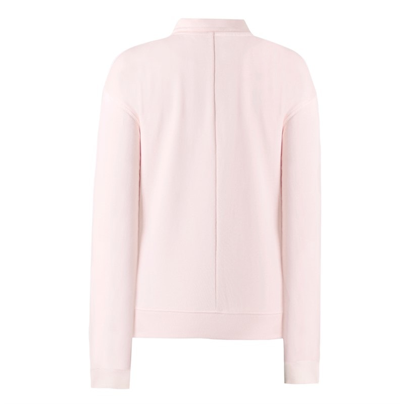 adidas Womens Essentials 3-Stripes 1/4 Zip Track Top Sandy Pink - Image 2