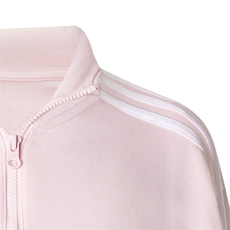 adidas Womens Essentials 3-Stripes 1/4 Zip Track Top Sandy Pink - Image 3