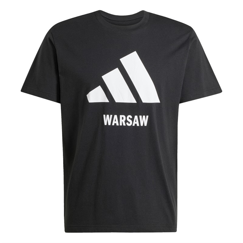 adidas Mens Warsaw Logo T-Shirt Black