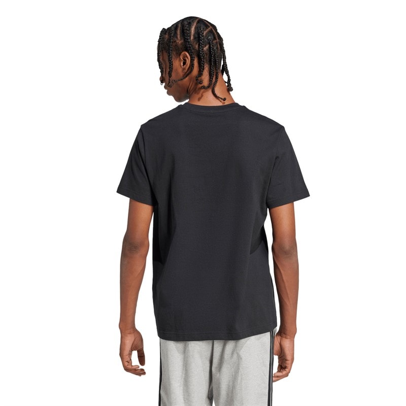 adidas Mens Warsaw Logo T-Shirt Black - Image 3