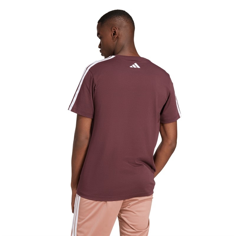 adidas Mens Codes Collegiate Linear Graphic T-Shirt Aurora Ruby - Image 2