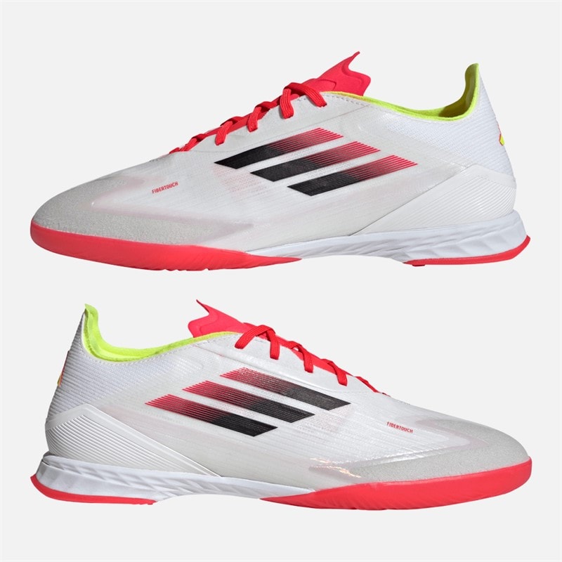 adidas Mens F50 Pro Indoor Football Boots White/Black/Solar Yellow