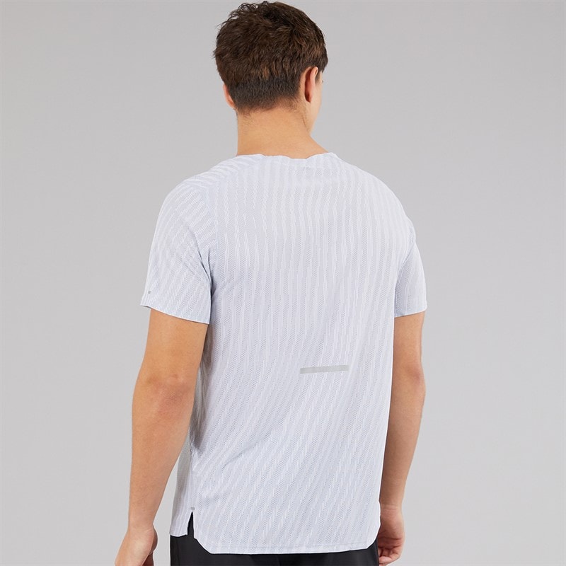 adidas Mens Adi365 Climacool+ Running T-Shirt Halo Silver/White - Image 2