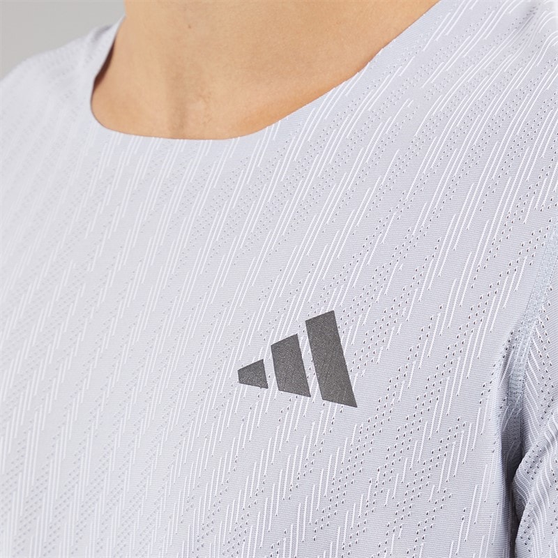 adidas Mens Adi365 Climacool+ Running T-Shirt Halo Silver/White - Image 3