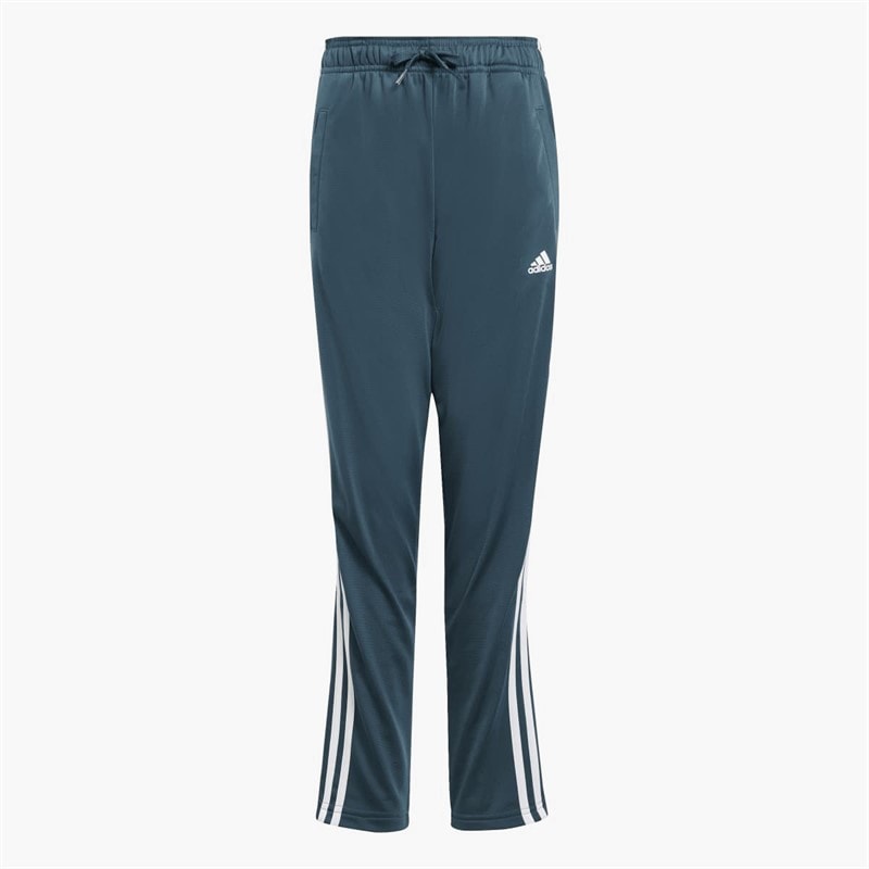 adidas Junior Girls Essentials 3-Stripes Tracksuit Semi Flash Aqua/White - Image 4