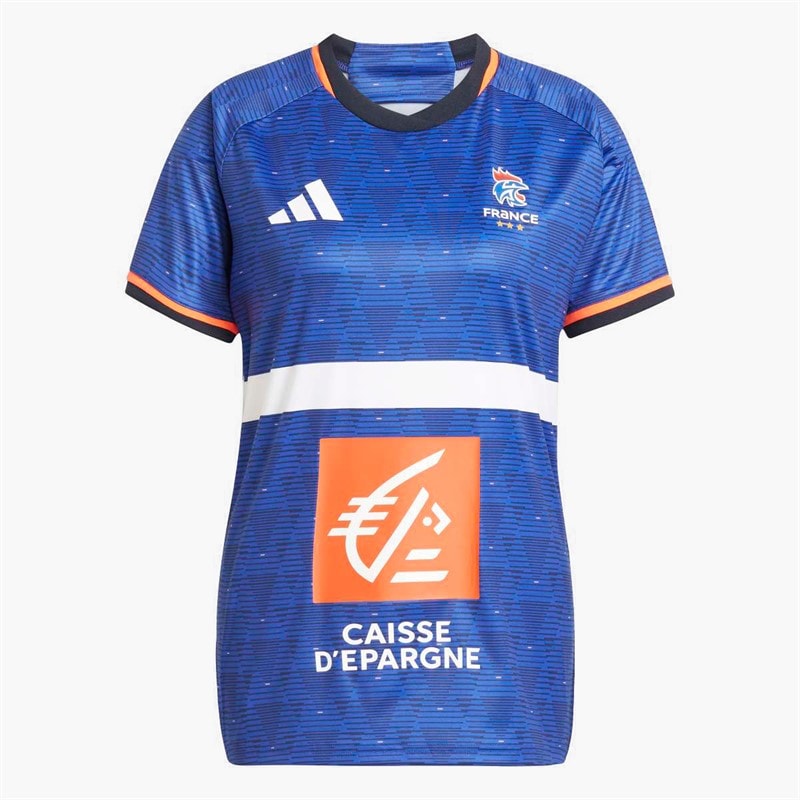 adidas Womens FFHB France Handball 25/26 Home Replica Jersey Semi Lucid Blue