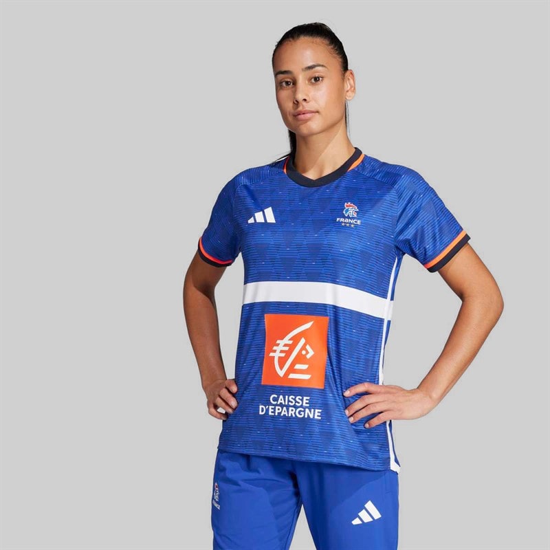 adidas Womens FFHB France Handball 25/26 Home Replica Jersey Semi Lucid Blue - Image 2