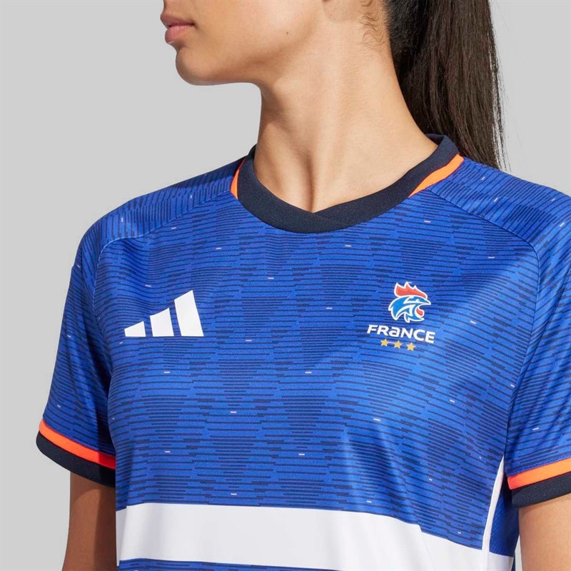 adidas Womens FFHB France Handball 25/26 Home Replica Jersey Semi Lucid Blue - Image 4