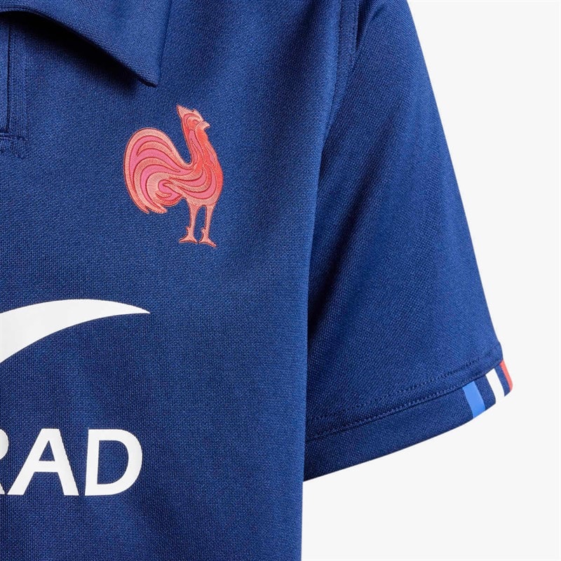 adidas Junior FFR France Rugby 24/25 Home Jersey Dark Blue - Image 3