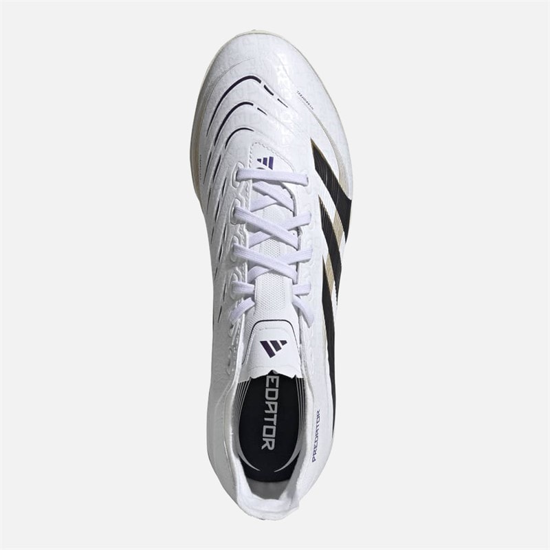 adidas Mens Predator League TF Astro Football Boots Cloud White/Core Black/Gold Metallic - Image 4