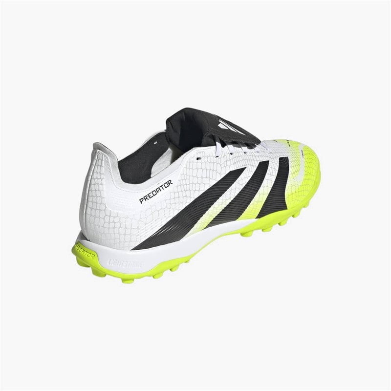 adidas Mens Predator League Fold Over Tongue TF Astro Football Boots Cloud White/Core Black/Lucid Lemon - Image 3