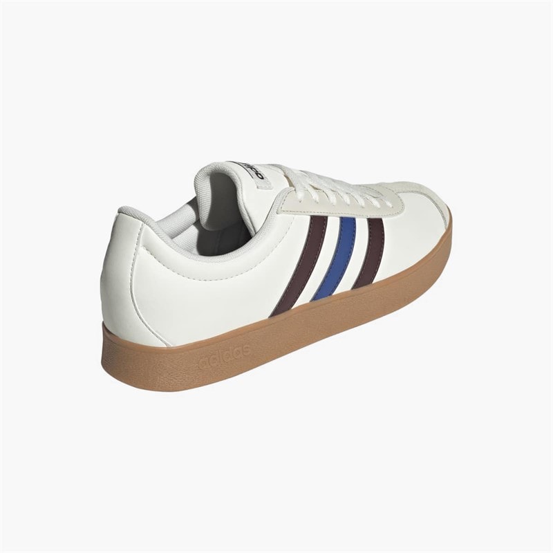adidas VL Court Base Trainers Cloud White/Aurora Ruby/Royal Blue - Image 3