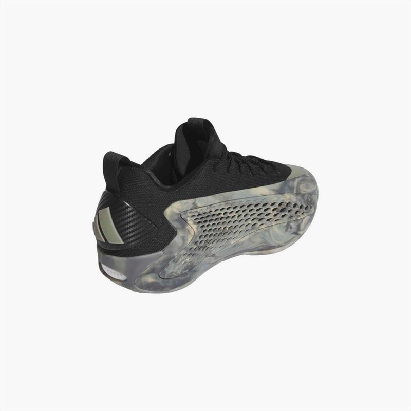 adidas Mens Anthony Edwards 1 Low 'Ascent' Basketball Shoes Silver Pebble/Core Black/Wonder Beige - Image 3