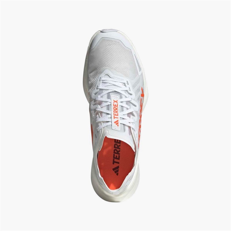 adidas Mens Terrex Agravic Speed Ultra Trail Running Shoes Cloud White/Impact Orange/Dash Grey - Image 4